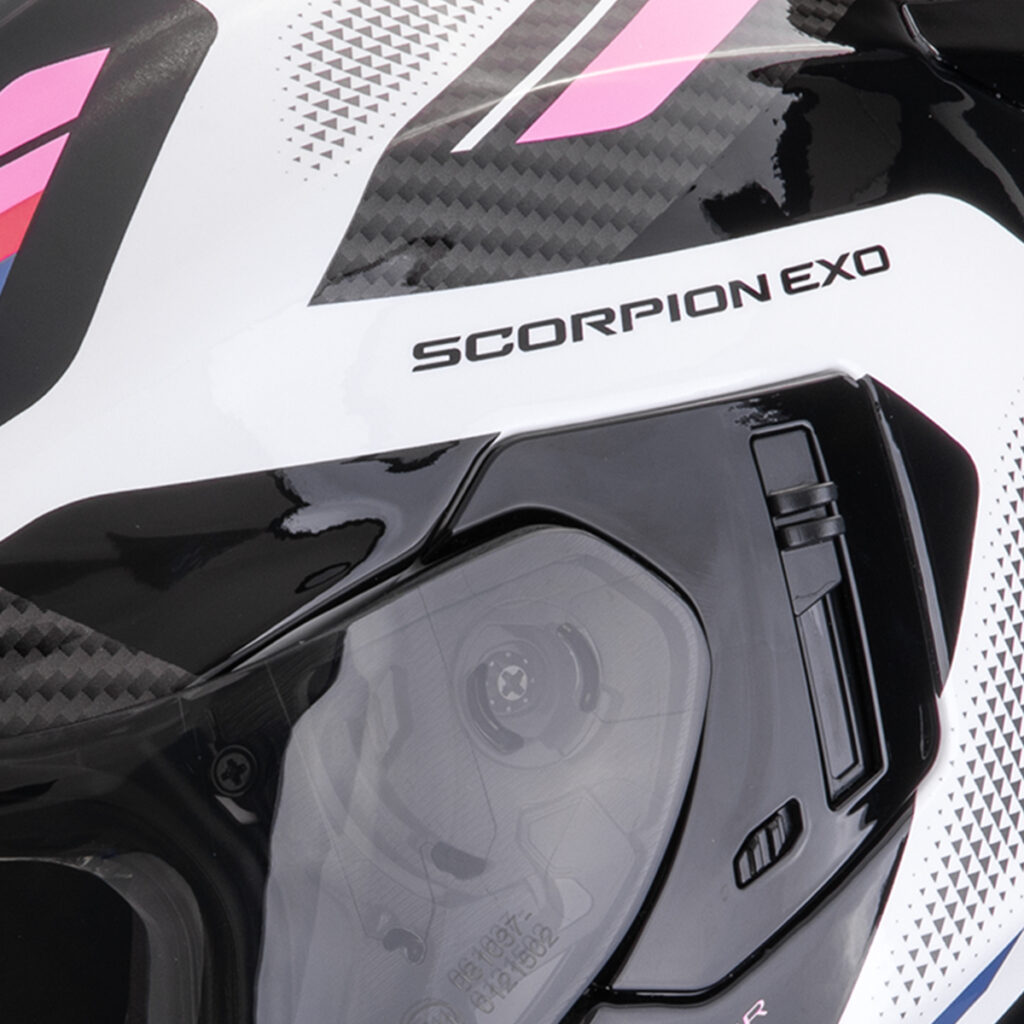 Casco Integral Scorpion EXO-1500 Air Sleek White Black Pink - Imagen 6
