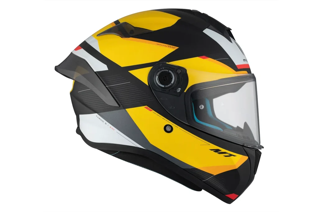 Casco Integral MT Targo S Kay B3 Negro Mate Amarillo - Imagen 6