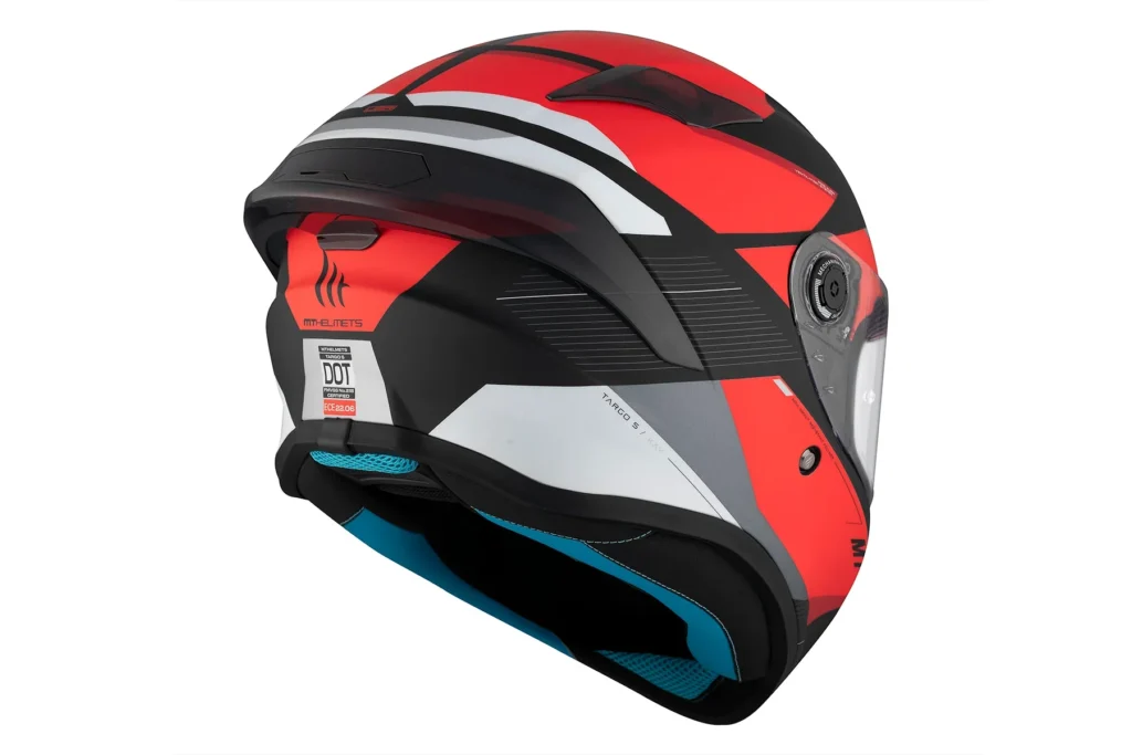 Casco Integral MT Targo S Kay B5 Negro Mate Rojo - Imagen 3