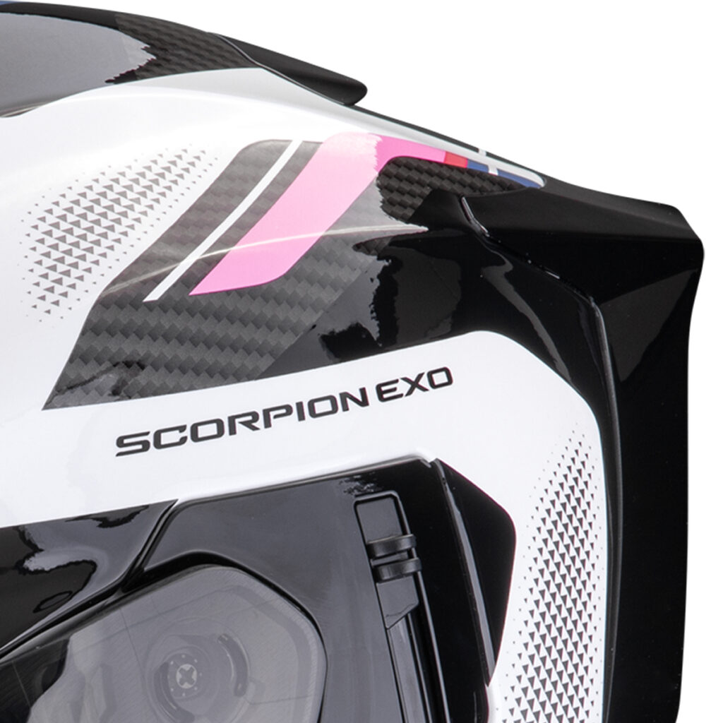 Casco Integral Scorpion EXO-1500 Air Sleek White Black Pink - Imagen 5