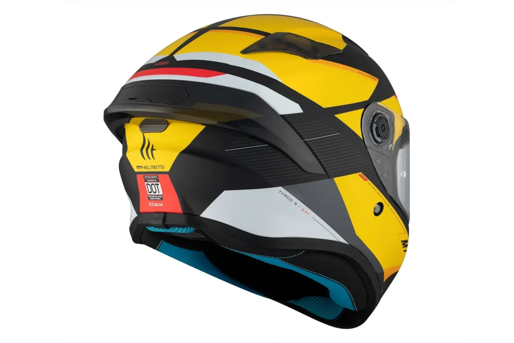 Casco Integral MT Targo S Kay B3 Negro Mate Amarillo - Imagen 5
