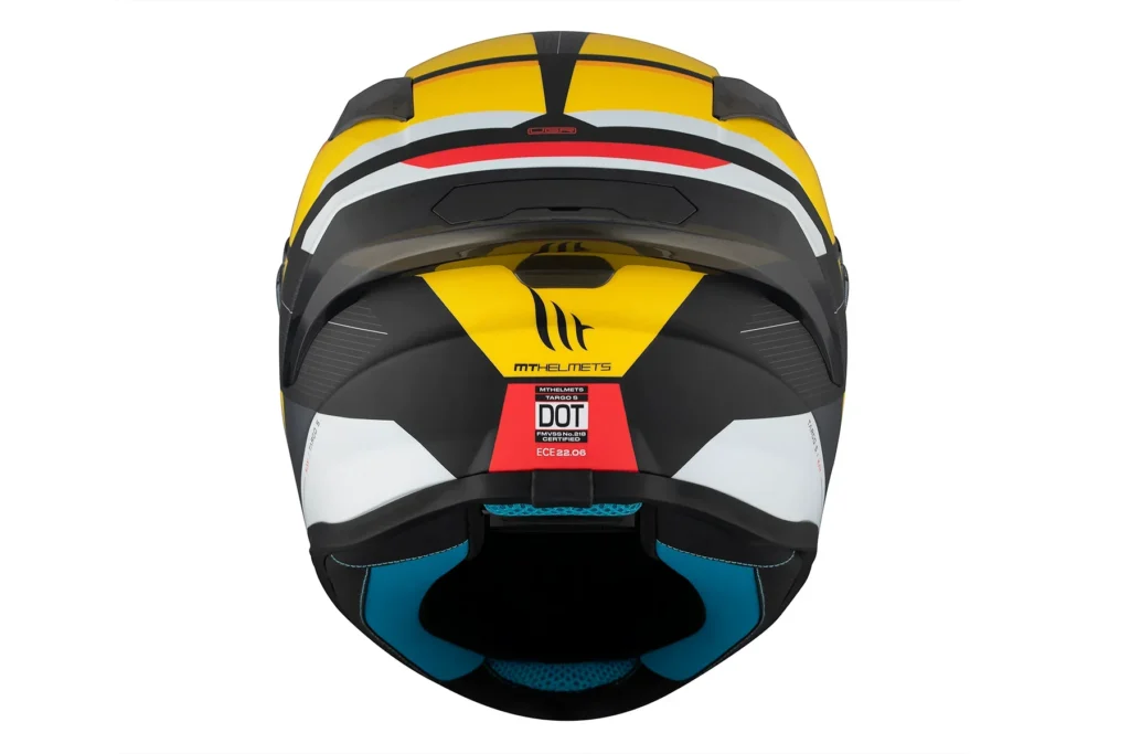 Casco Integral MT Targo S Kay B3 Negro Mate Amarillo - Imagen 4