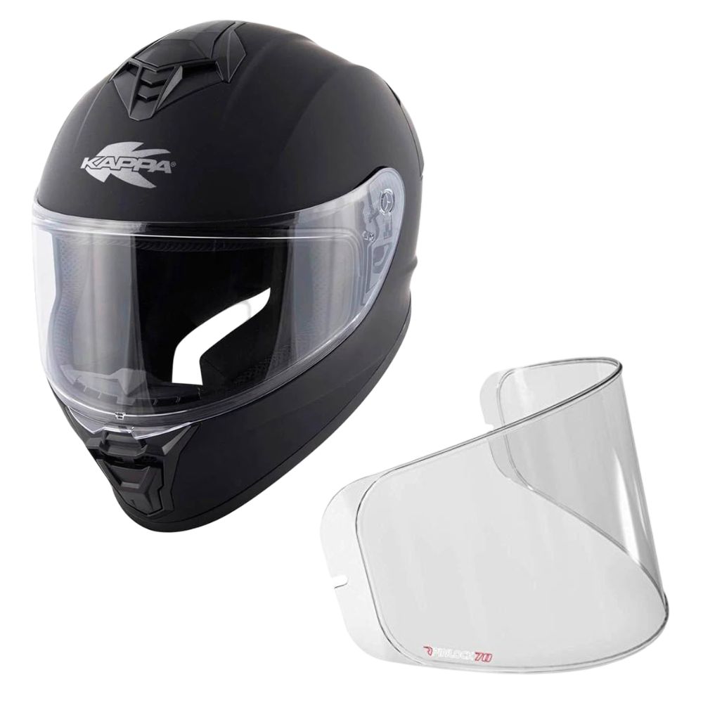 Casco Integral Kappa KV51 Negro Mate + Pinlock Antivaho