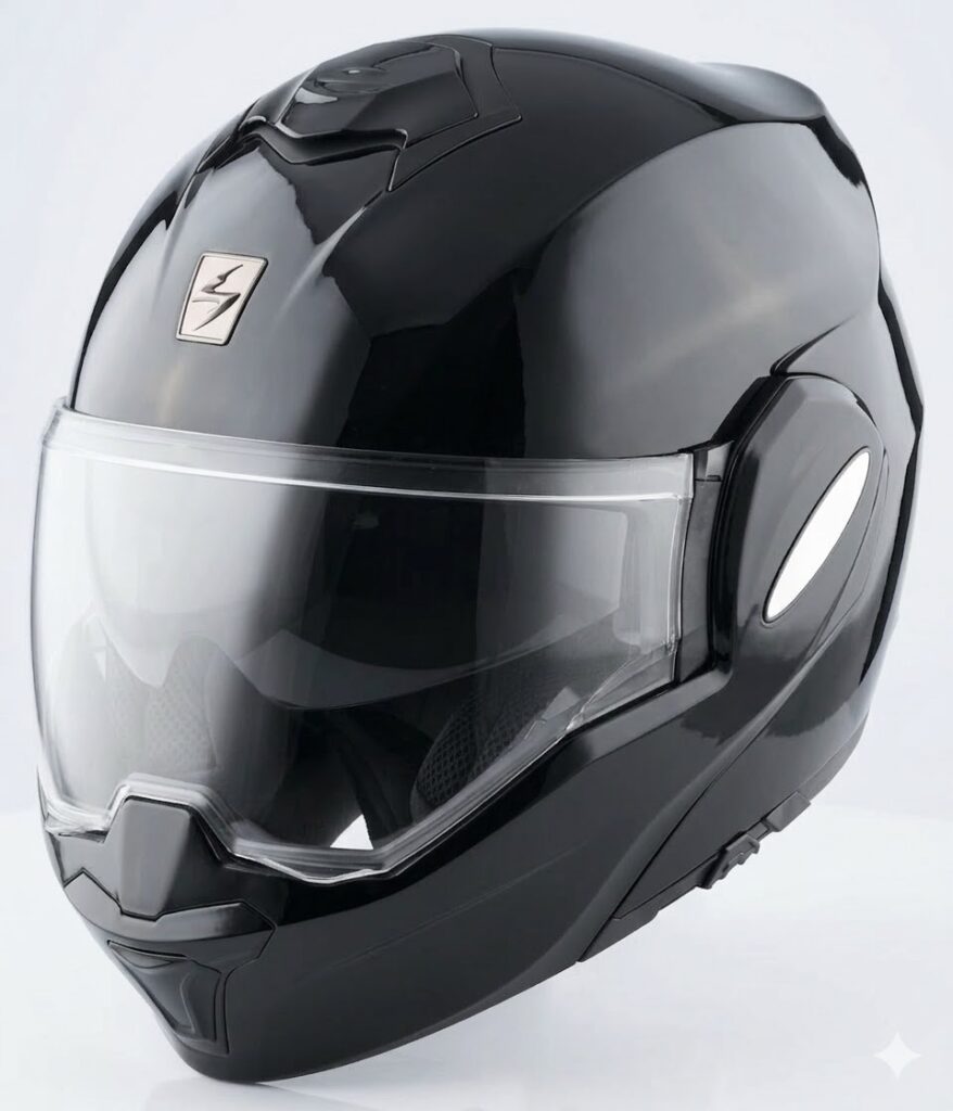 Casco modular Scorpion Exo-Tech EVO Negro Brillo - Imagen 3