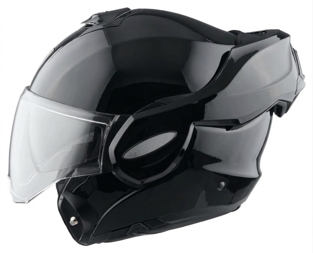 Casco modular Scorpion Exo-Tech EVO Negro Brillo - Imagen 2