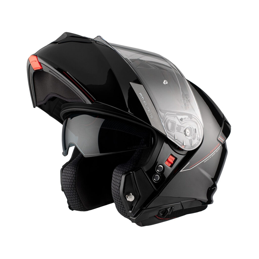 Casco Modular MT Genesis SV Solid A1 Negro Brillo