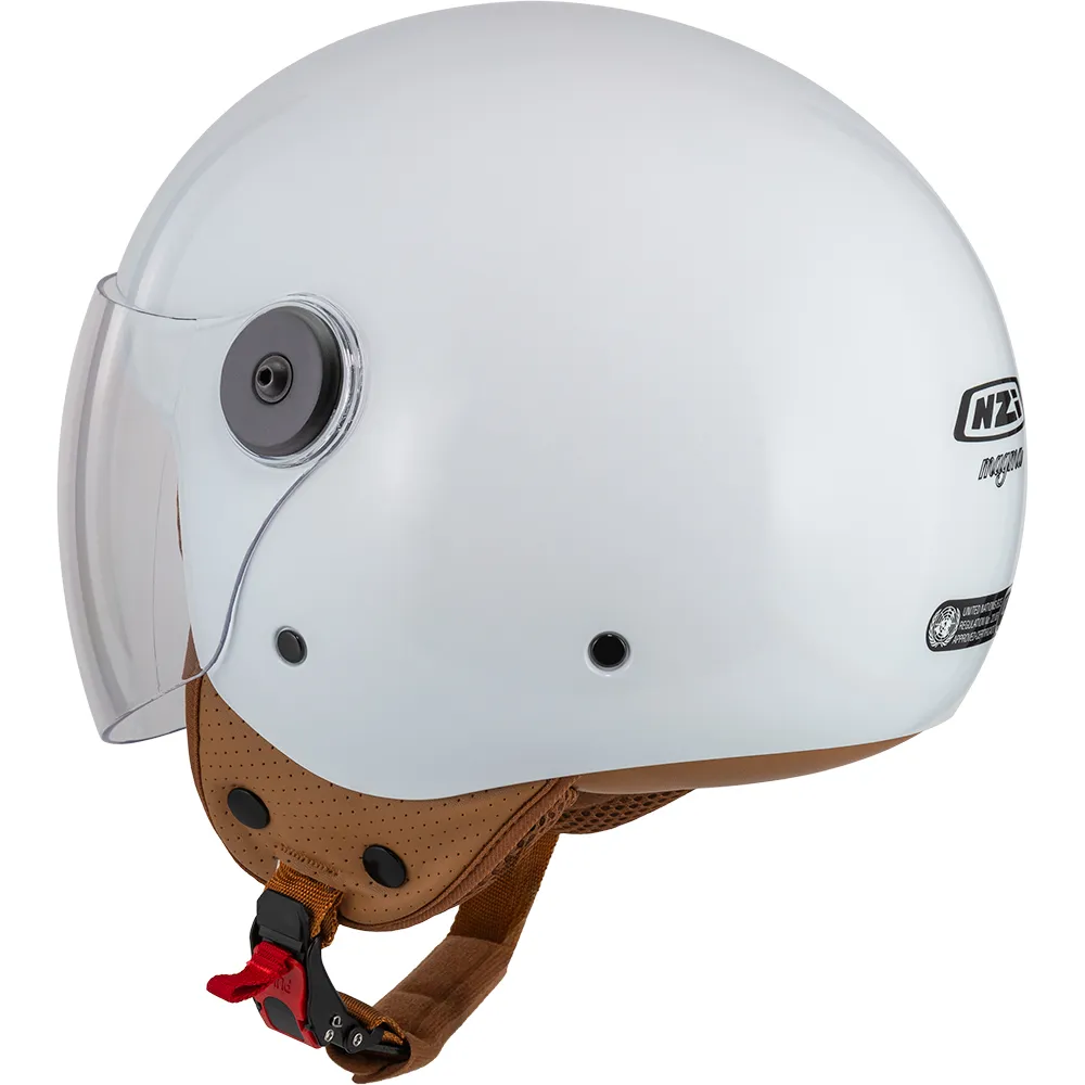 Casco Jet NZI Magma Blanco Brillo 22.06 - Imagen 3