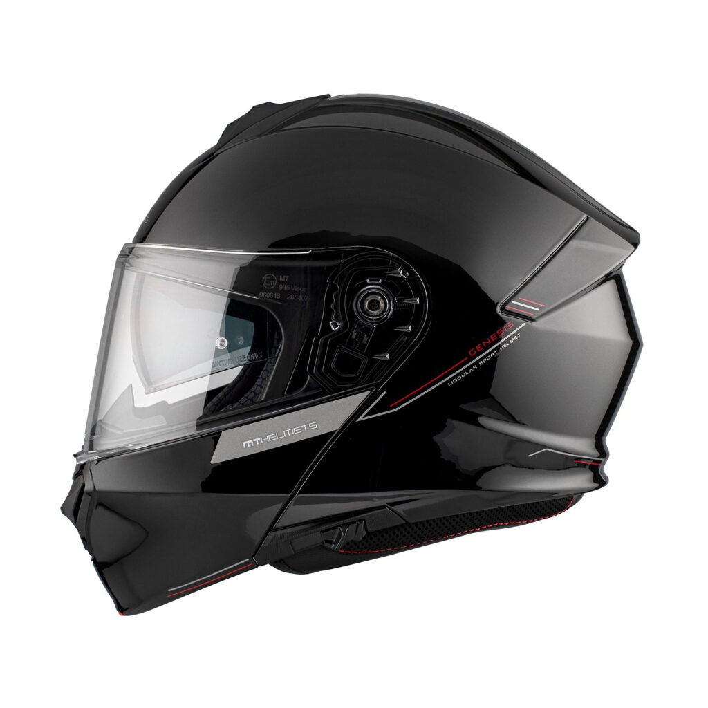 Casco Modular MT Genesis SV Solid A1 Negro Brillo - Imagen 2