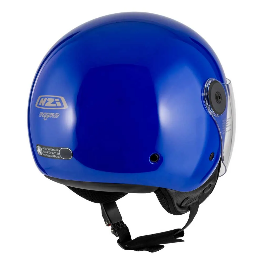 Casco Jet NZI Magma Azul Brillo 22.06 - Imagen 2