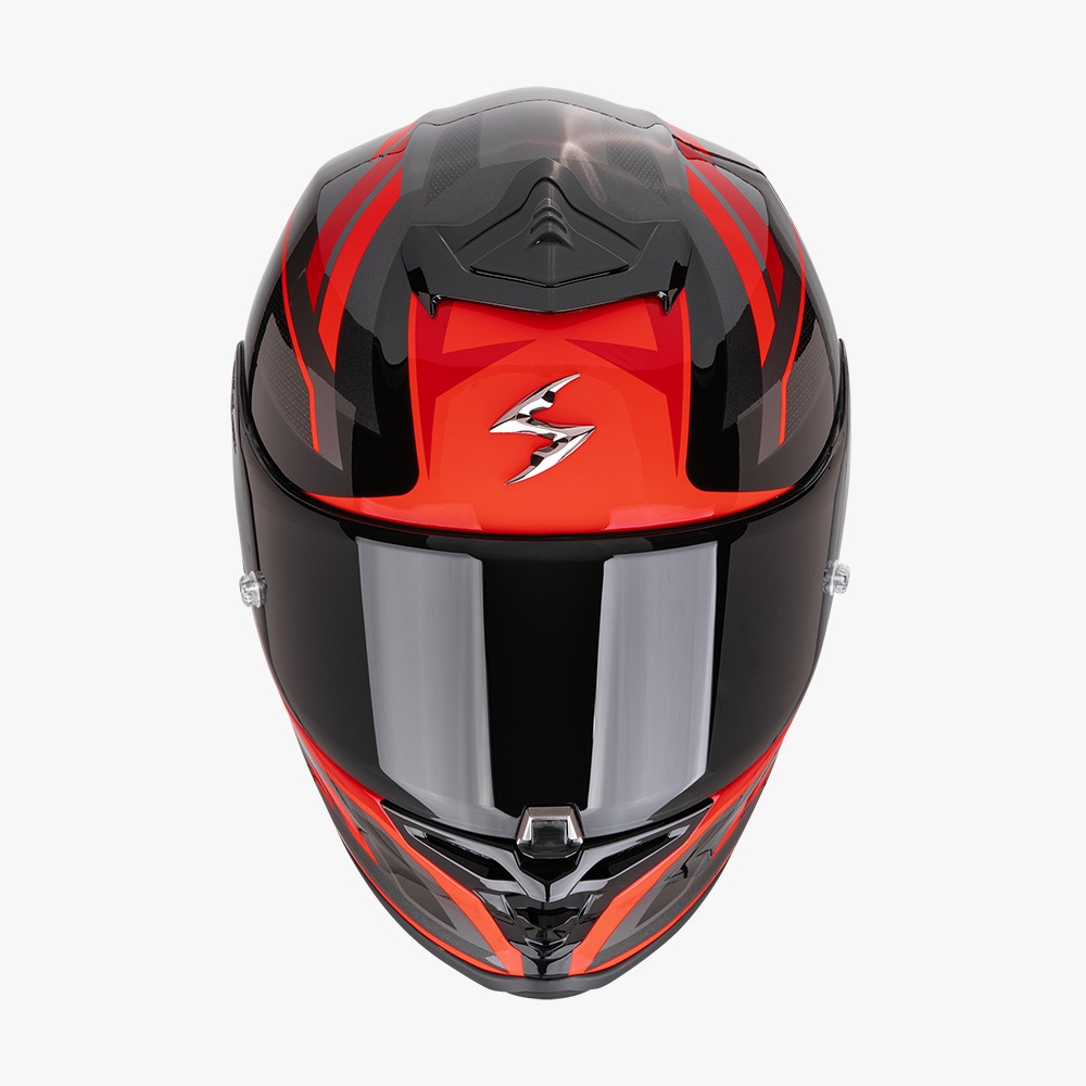 Casco Scorpion EXO-R1 Evo II Air Vital Negro Plata Rojo - Imagen 2