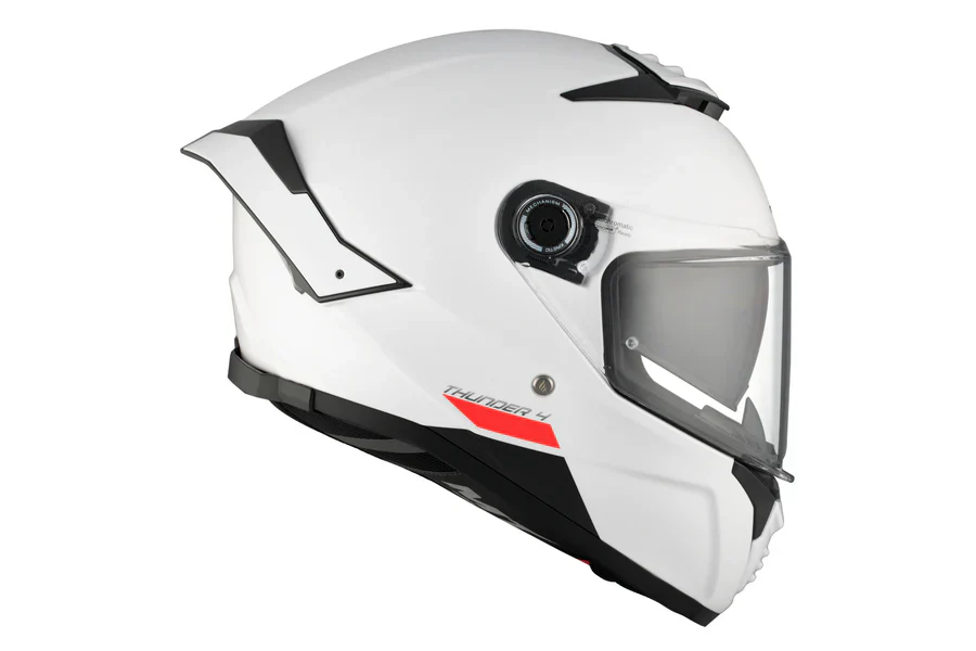 Casco Integral MT Thunder 4 SV Solid A0 Blanco Perla + Pantalla Ahumada - Imagen 5