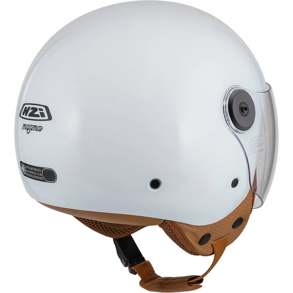 Casco Jet NZI Magma Blanco Brillo 22.06 - Imagen 6