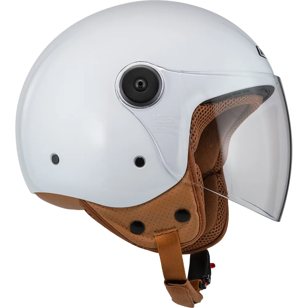 Casco Jet NZI Magma Blanco Brillo 22.06 - Imagen 5