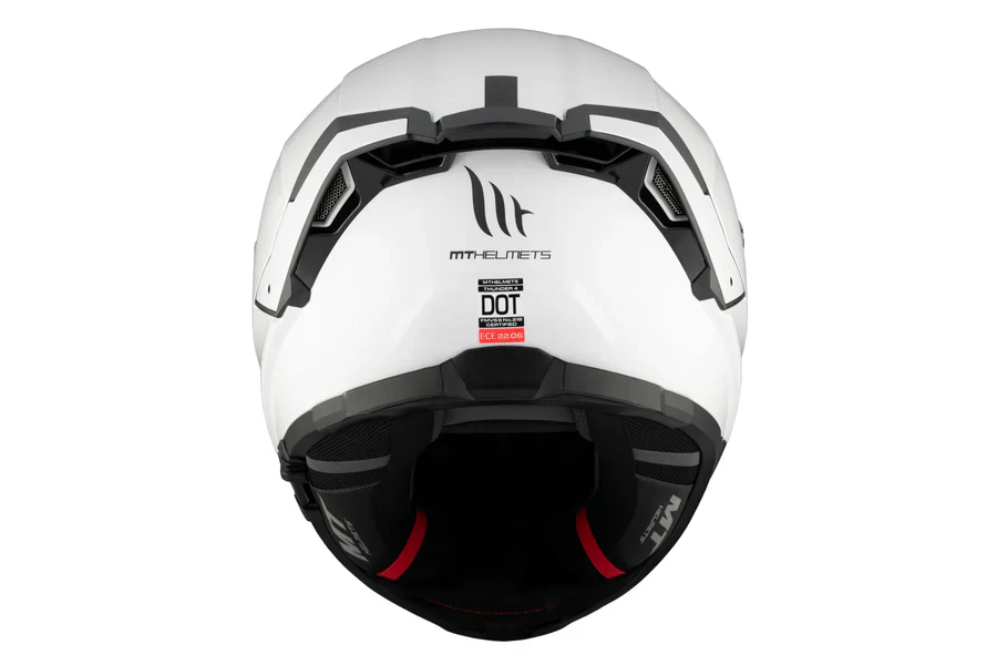 Casco Integral MT Thunder 4 SV Solid A0 Blanco Perla + Pantalla Ahumada - Imagen 7