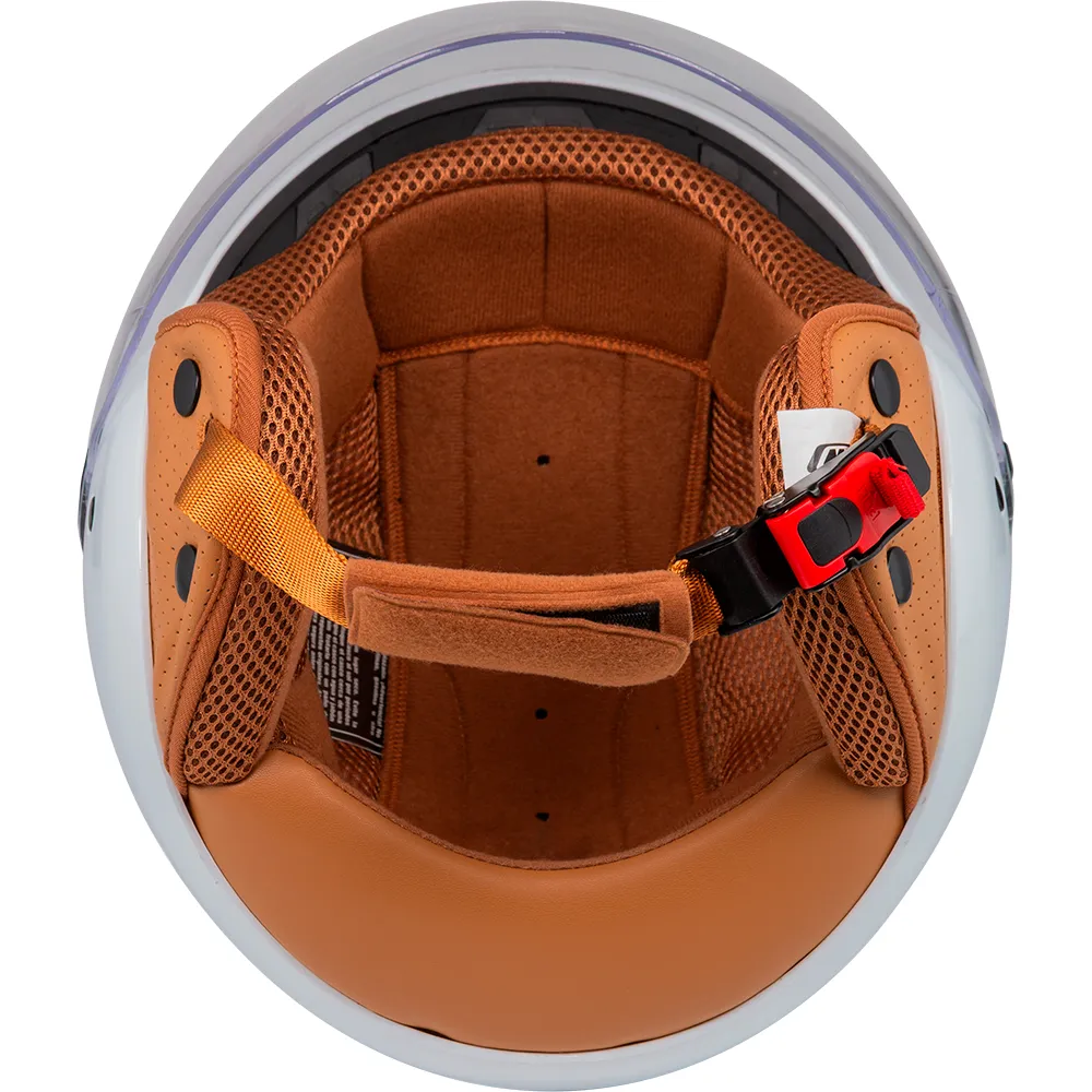 Casco Jet NZI Magma Blanco Brillo 22.06 - Imagen 4