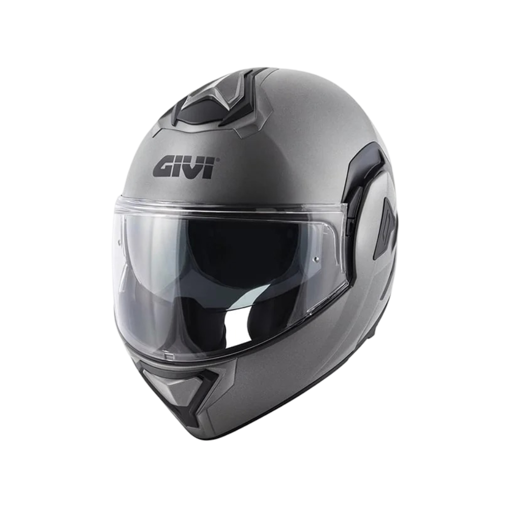 Casco Modular GIVI X30 Solid Titanio Mate + Intercomunicador MT Rider - Imagen 2